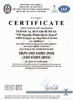 Certificate 
SRPS ISO 45001:2018
(ISO 45001:2018)
